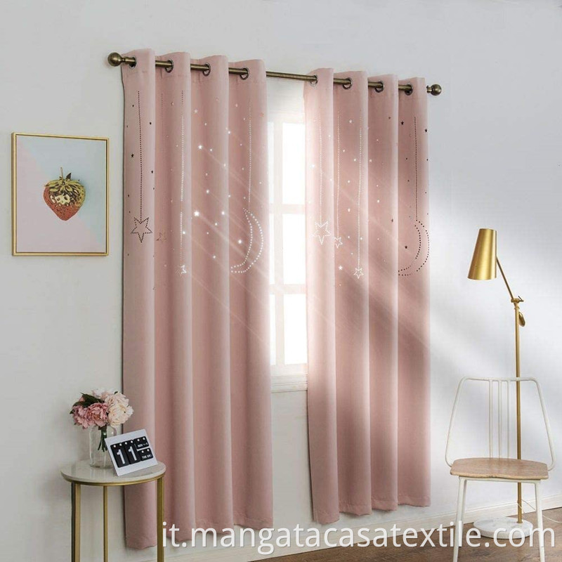 Cutout Curtain Star Pink
